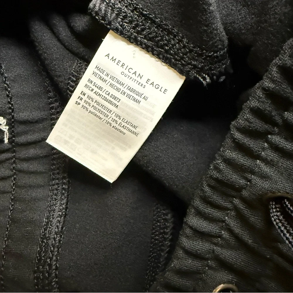 American Eagle Outfitters Black Drawstring Jogger Sweatpants